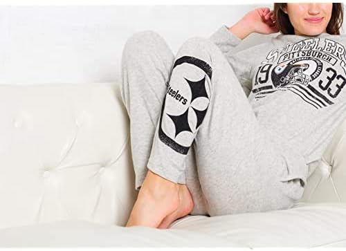 Ultra Game Womens NFL Official Super Soft Brushed Hacci Lounge Sweatpants Gray